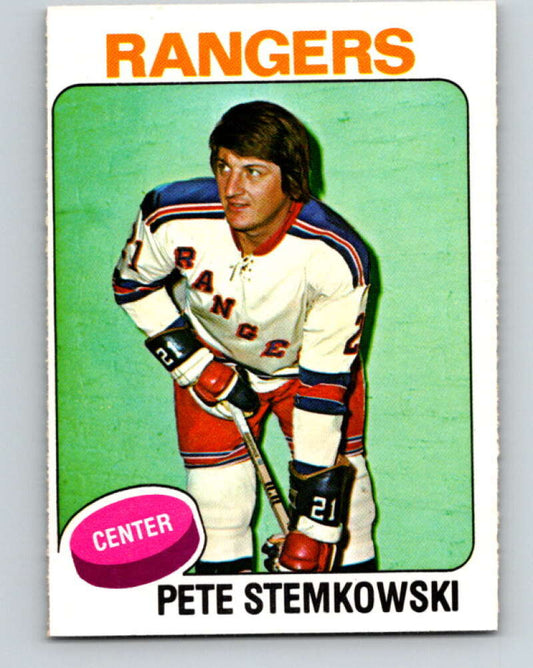 1975-76 O-Pee-Chee #303 Pete Stemkowski  New York Rangers  V6542