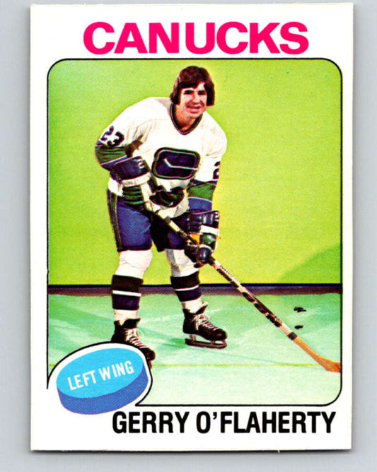 1975-76 O-Pee-Chee #307 Gerry O'Flaherty  Vancouver Canucks  V6567