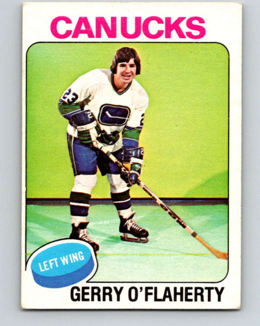 1975-76 O-Pee-Chee #307 Gerry O'Flaherty  Vancouver Canucks  V6568