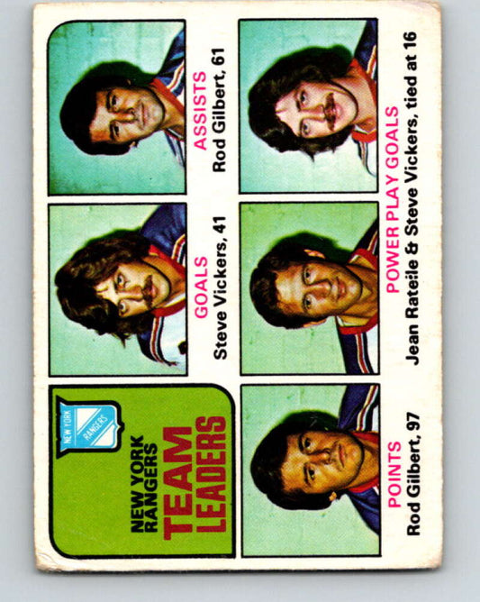 1975-76 O-Pee-Chee #324 Jean Ratelle TL  New York Rangers  V6664