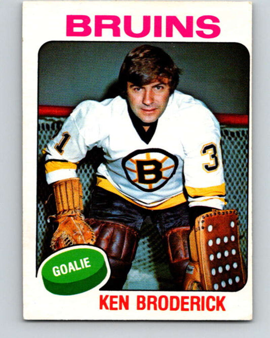 1975-76 O-Pee-Chee #340 Ken Broderick  Boston Bruins  V6730