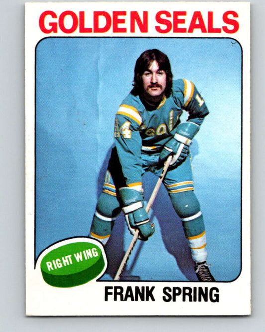 1975-76 O-Pee-Chee #341 Frank Spring  RC Rookie California Golden Seals  V6733