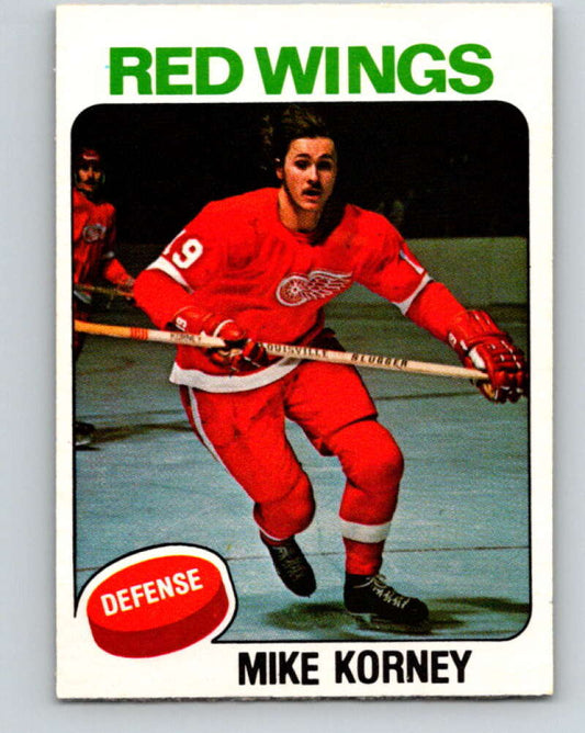 1975-76 O-Pee-Chee #342 Mike Korney  RC Rookie Detroit Red Wings  V6736
