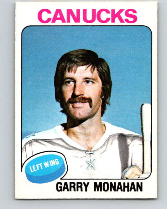 1975-76 O-Pee-Chee #357 Garry Monahan  Vancouver Canucks  V6783