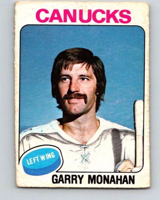 1975-76 O-Pee-Chee #357 Garry Monahan  Vancouver Canucks  V6786