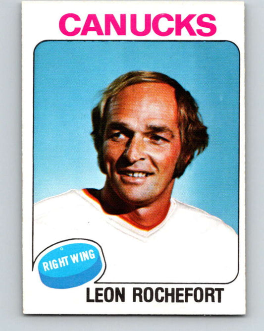 1975-76 O-Pee-Chee #374 Leon Rochefort  Vancouver Canucks  V6854