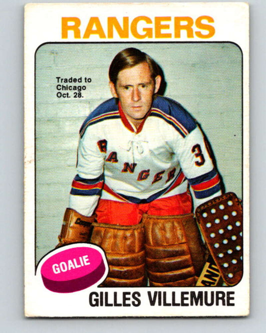 1975-76 O-Pee-Chee #379 Gilles Villemure  New York Rangers  V6869