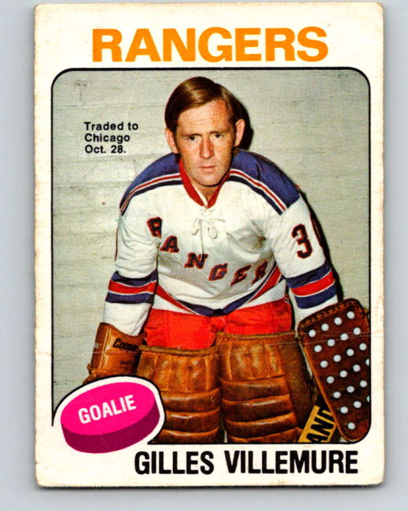 1975-76 O-Pee-Chee #379 Gilles Villemure  New York Rangers  V6870