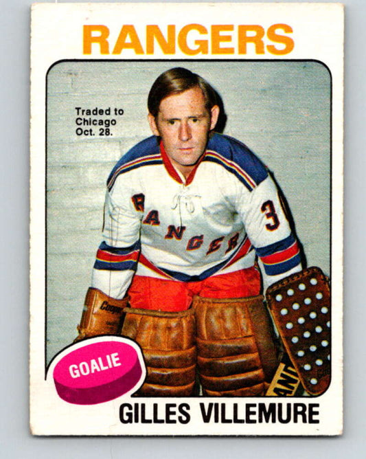 1975-76 O-Pee-Chee #379 Gilles Villemure  New York Rangers  V6871