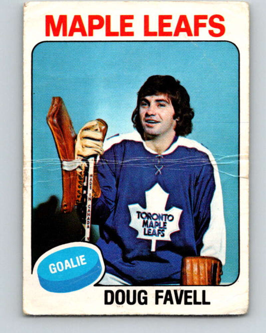1975-76 O-Pee-Chee #381 Doug Favell  Toronto Maple Leafs  V6877