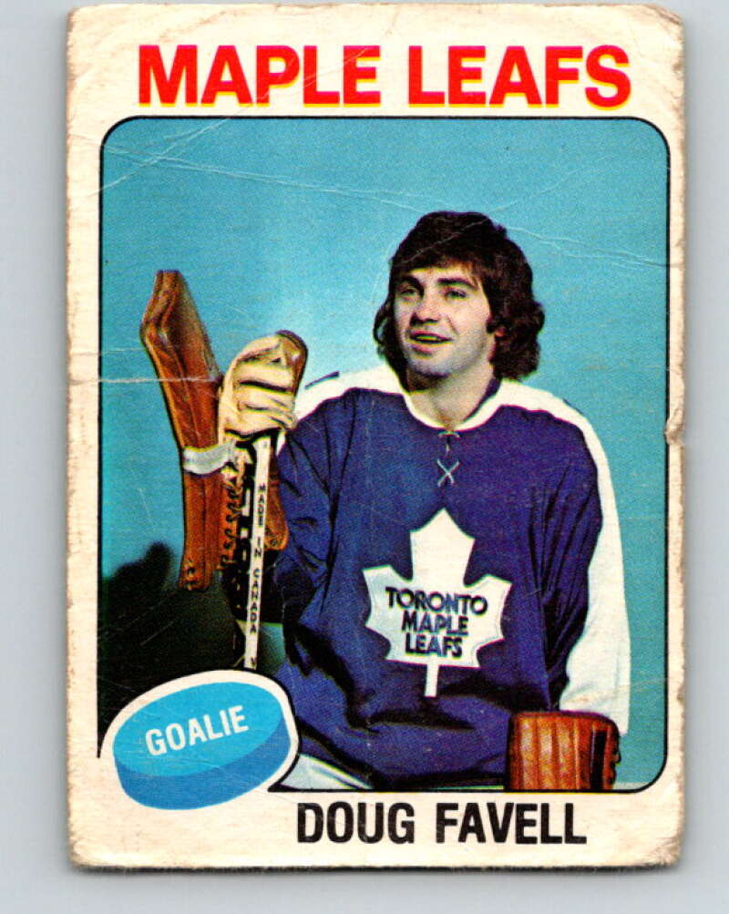 1975-76 O-Pee-Chee #381 Doug Favell  Toronto Maple Leafs  V6879