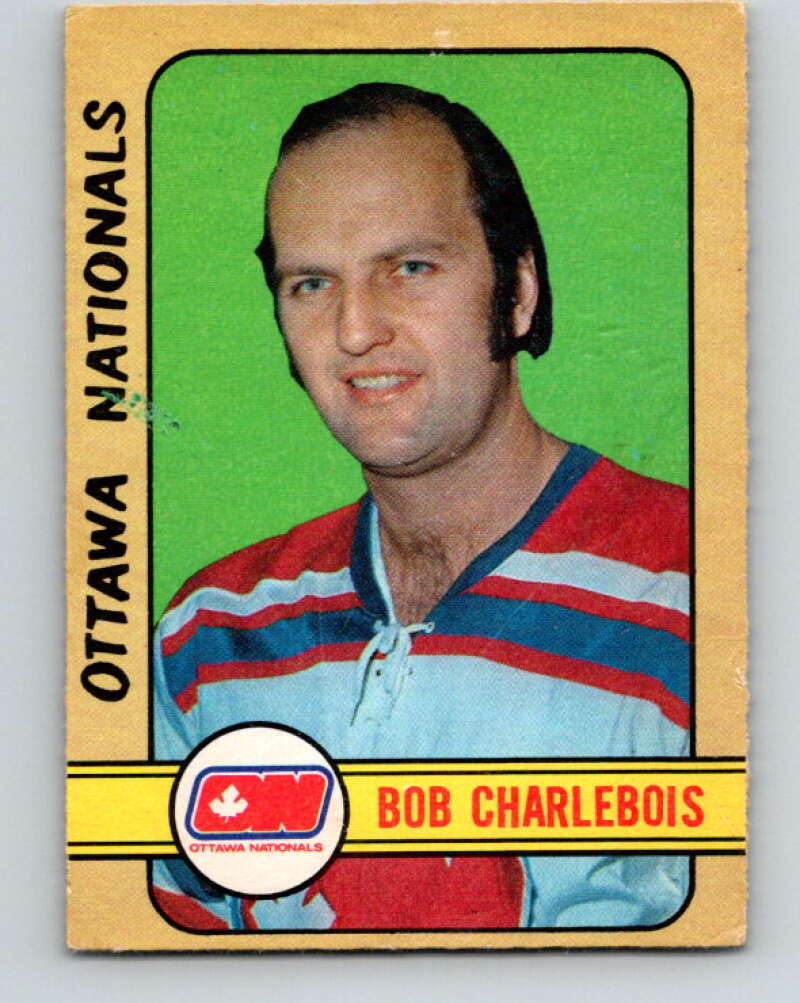 1972-73 WHA O-Pee-Chee  #309 Bob Charlebois  RC Rookie Ottawa Nationals  V6958