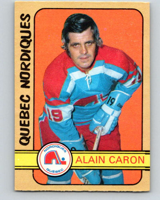 1972-73 WHA O-Pee-Chee  #324 Alain Caron  RC Rookie Quebec Nordiques  V6982