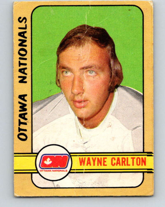 1972-73 WHA O-Pee-Chee  #337 Wayne Carleton  Ottawa Nationals  V7001