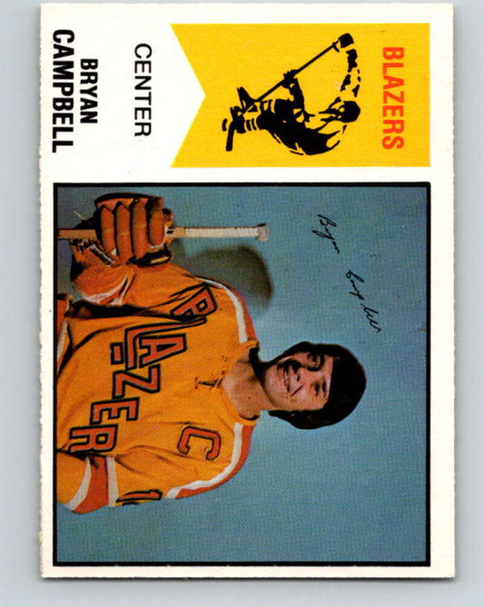 1974-75 WHA O-Pee-Chee  #6 Bryan Campbell  Vancouver Blazers  V7026