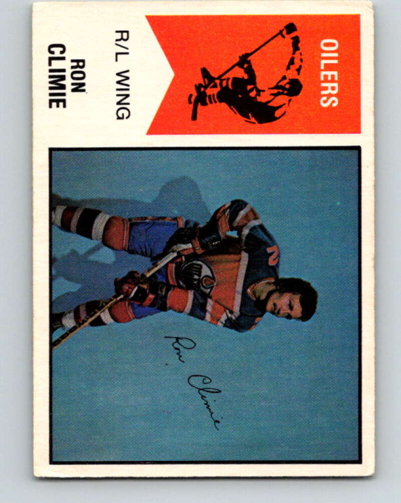 1974-75 WHA O-Pee-Chee  #15 Ron Climie  Edmonton Oilers  V7043