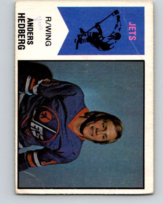 1974-75 WHA O-Pee-Chee  #17 Anders Hedberg  RC Rookie Jets  V7051