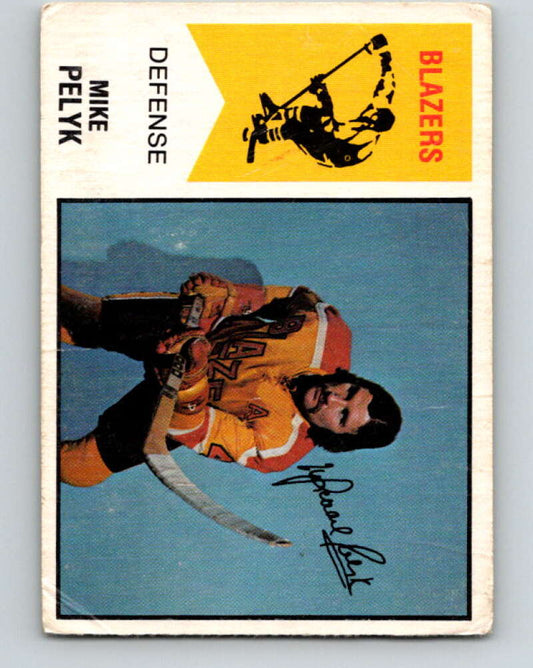 1974-75 WHA O-Pee-Chee  #19 Mike Pelyk  Vancouver Blazers  V7055