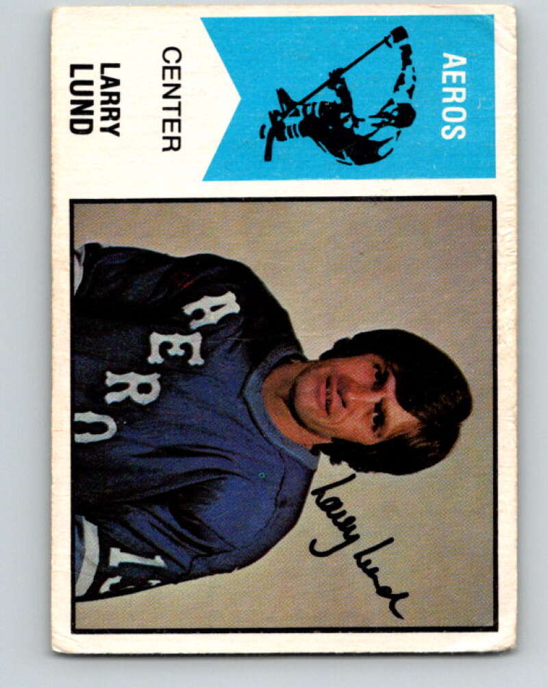 1974-75 WHA O-Pee-Chee  #22 Larry Lund  RC Rookie Houston Aeros  V7065