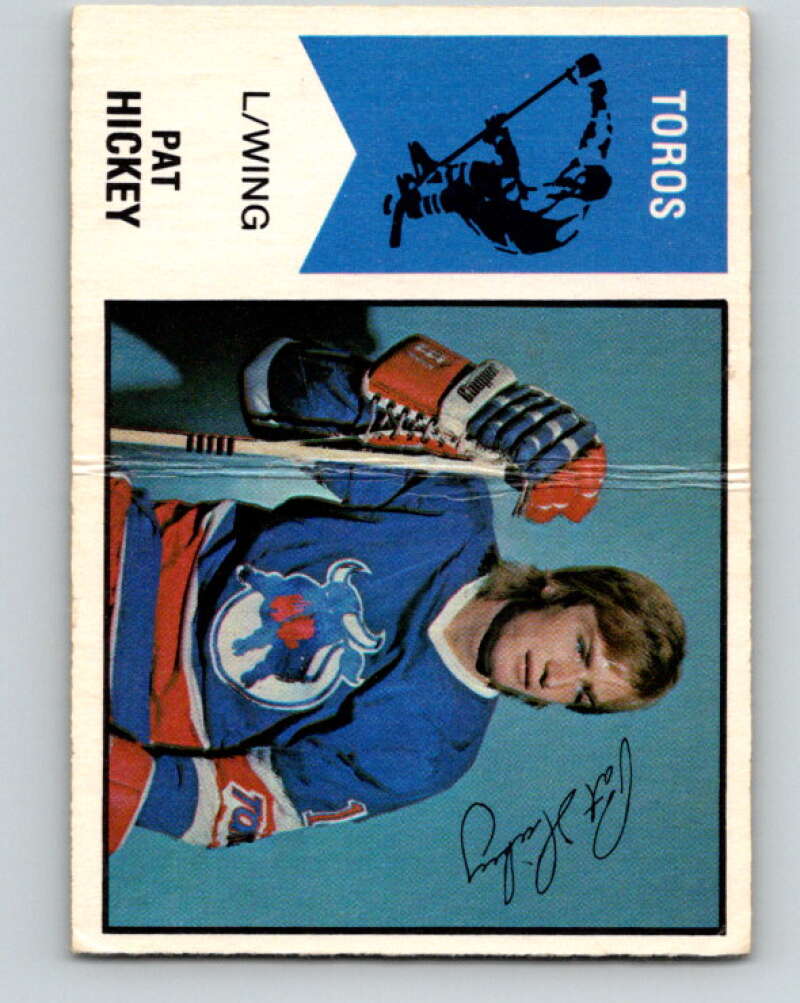 1974-75 WHA O-Pee-Chee  #24 Pat Hickey  RC Rookie Toronto Toros  V7073