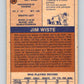1974-75 WHA O-Pee-Chee  #34 Jim Wiste  RC Rookie Indianapolis Racers  V7088