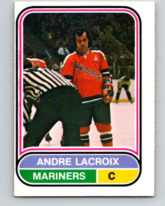 1975-76 WHA O-Pee-Chee #10 Andre Lacroix  San Diego Mariners  V7167