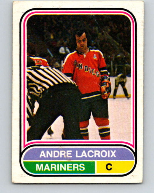 1975-76 WHA O-Pee-Chee #10 Andre Lacroix  San Diego Mariners  V7168