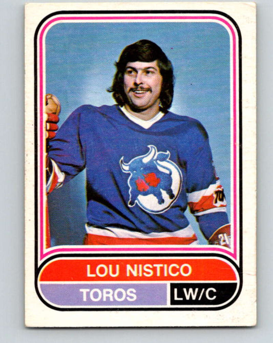 1975-76 WHA O-Pee-Chee #13 Lou Nistico  RC Rookie Toronto Toros  V7171