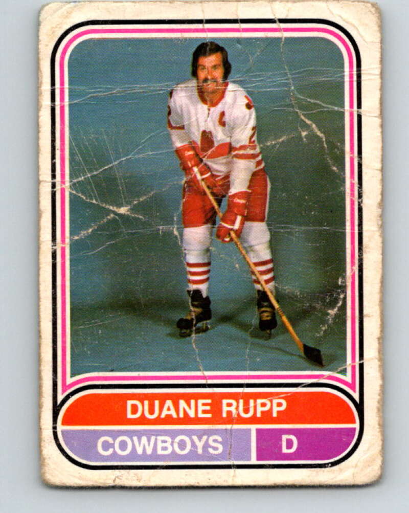 1975-76 WHA O-Pee-Chee #18 Duane Rupp  Calgary Cowboys  V7185