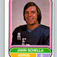 1975-76 WHA O-Pee-Chee #21 John Schella  RC Rookie Houston Aeros  V7191