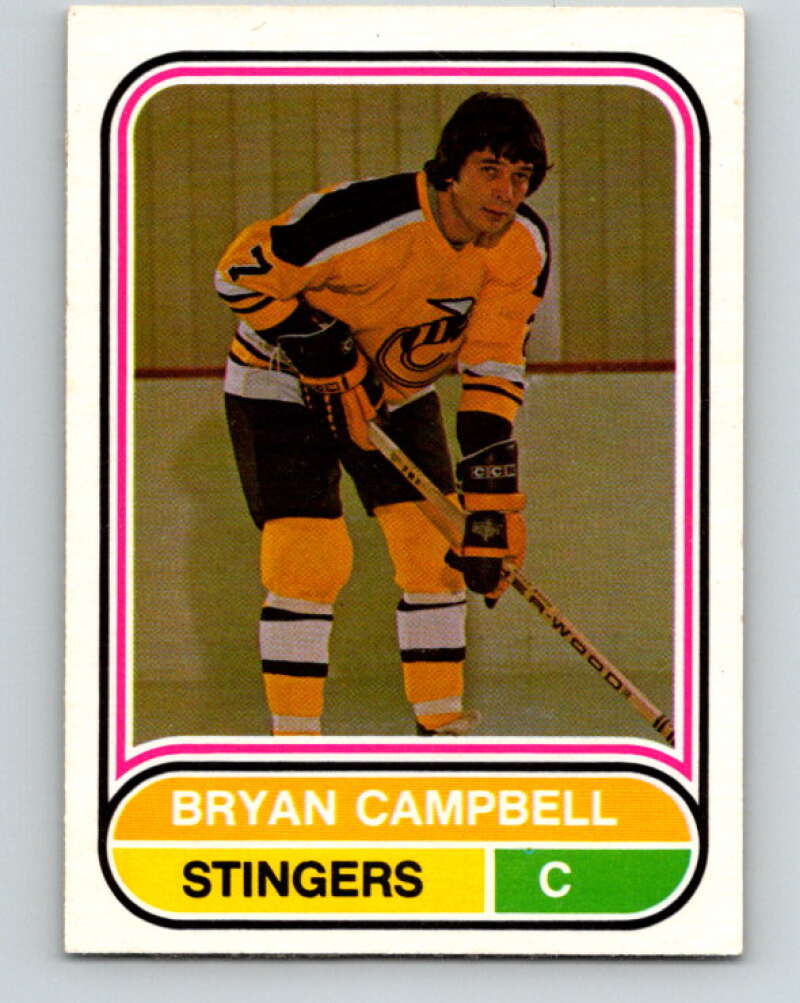 1975-76 WHA O-Pee-Chee #31 Bryan Campbell  Cincinnati Stingers  V7204