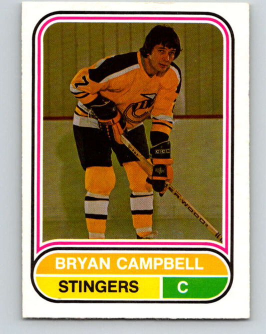 1975-76 WHA O-Pee-Chee #31 Bryan Campbell  Cincinnati Stingers  V7205