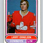 1975-76 WHA O-Pee-Chee #46 Larry Israelson  RC Rookie Calgary Cowboys  V7224
