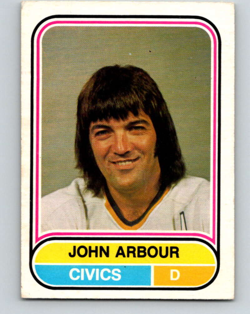 1975-76 WHA O-Pee-Chee #54 John Arbour  Ottawa Civics  V7231