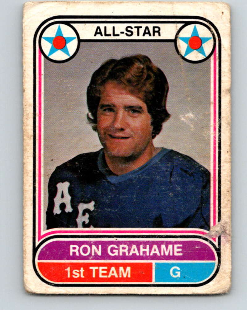 1975-76 WHA O-Pee-Chee #61 Ron Grahame AS  Houston Aeros  V7242