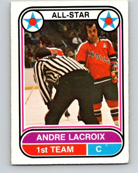 1975-76 WHA O-Pee-Chee #64 Andre Lacroix AS  San Diego Mariners  V7247