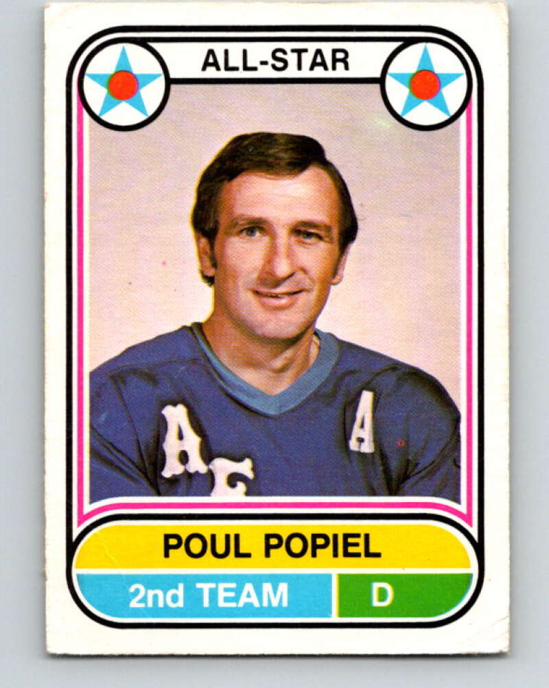 1975-76 WHA O-Pee-Chee #68 Poul Popiel AS  Houston Aeros  V7250