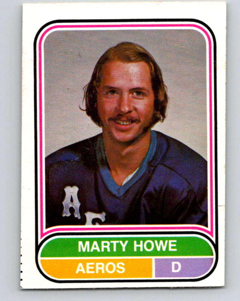 1975-76 WHA O-Pee-Chee #75 Marty Howe  Houston Aeros  V7263