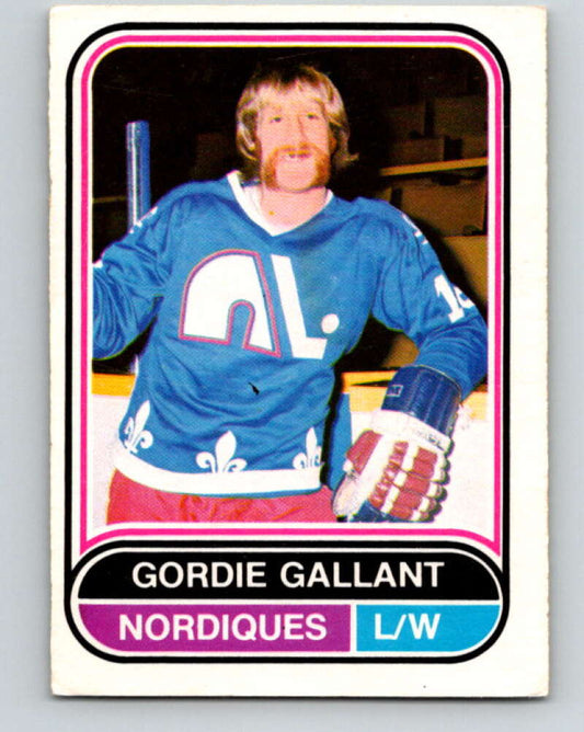 1975-76 WHA O-Pee-Chee #96 Gord Gallant  RC Rookie Quebec Nordiques  V7283
