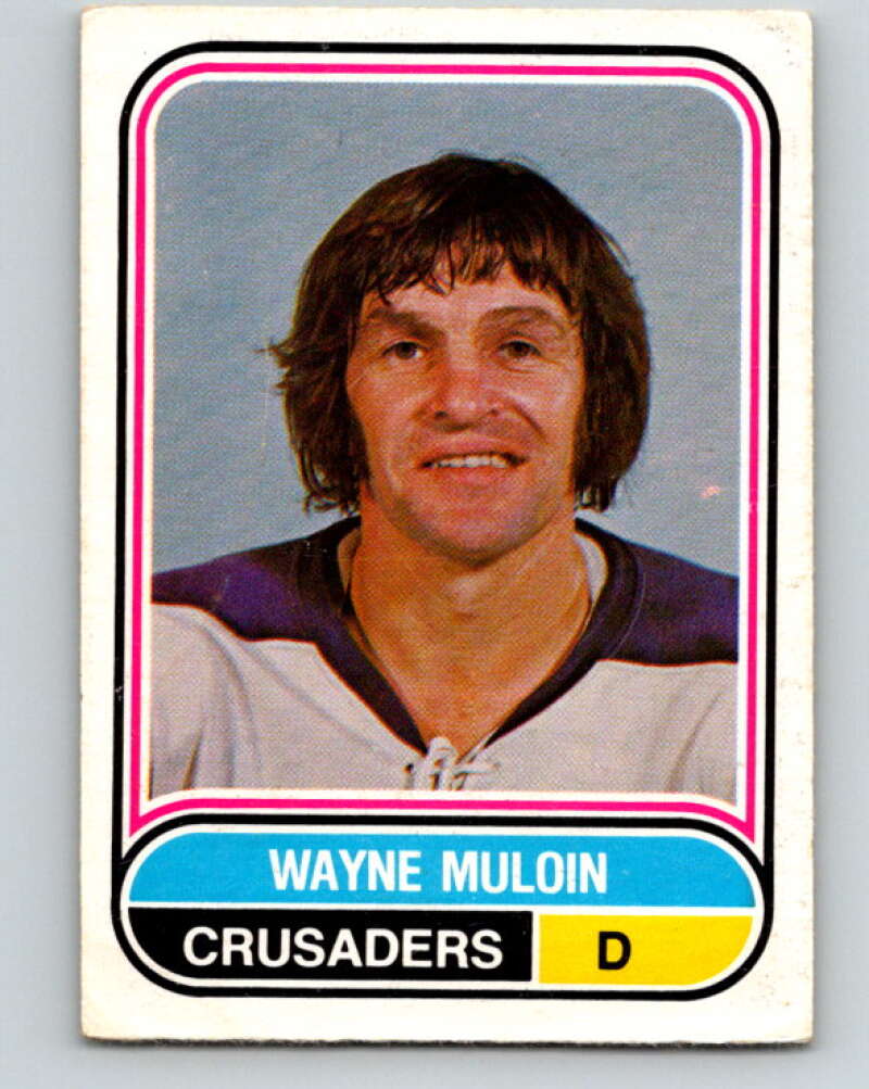 1975-76 WHA O-Pee-Chee #102 Wayne Muloin  RC Rookie Cleveland Crusaders  V7290