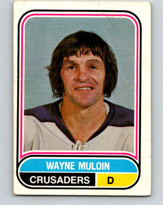 1975-76 WHA O-Pee-Chee #102 Wayne Muloin  RC Rookie Cleveland Crusaders  V7293