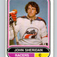1975-76 WHA O-Pee-Chee #107 John Sheridan  RC Rookie Indianapolis Racers  V7302
