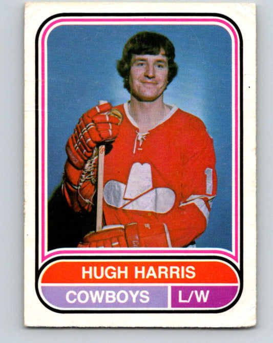 1975-76 WHA O-Pee-Chee #118 Hugh Harris  RC Rookie Calgary Cowboys  V7315