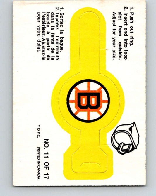 1973-74 O-Pee-Chee Rings #11 Boston Bruins Team Crest V7394