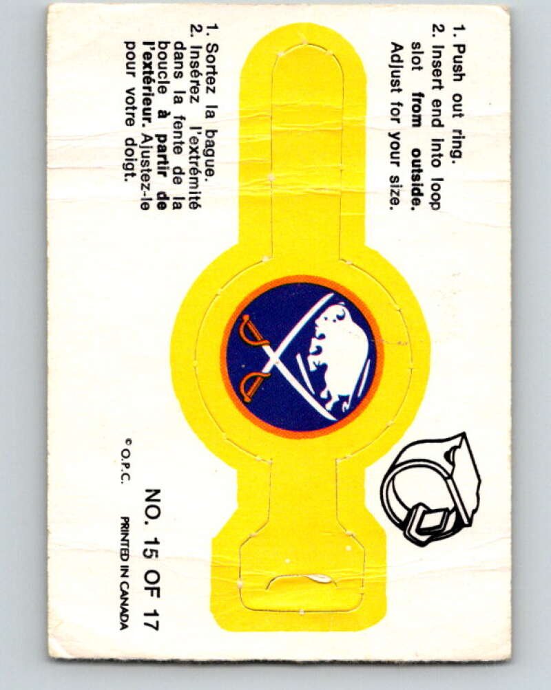 1973-74 O-Pee-Chee Rings #15 Buffalo Sabres Team Crest  V7399