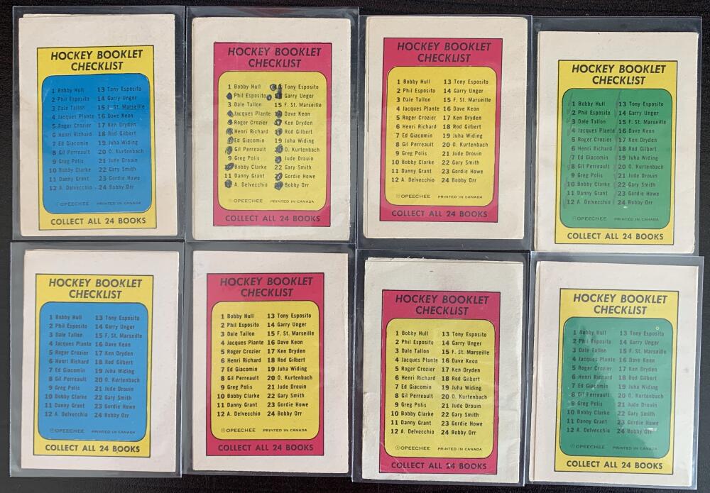 1971-72 O-Pee-Chee Booklets w/Topps Complete Set 1-24 Vintage Hockey 08230