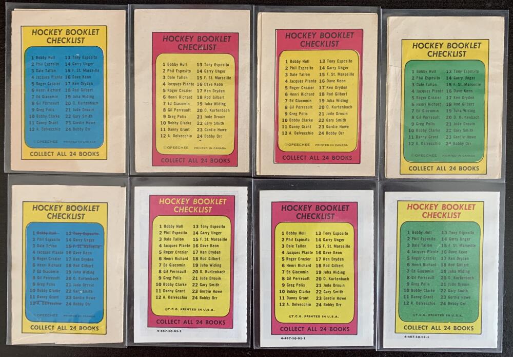 1971-72 O-Pee-Chee Booklets w/Topps Complete Set 1-24 Vintage Hockey 08230
