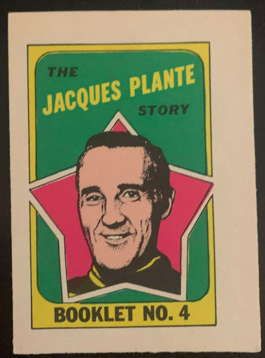 1971-72 O-Pee-Chee Booklets #4 Jacques Plante  Toronto Maple Leafs  V7403