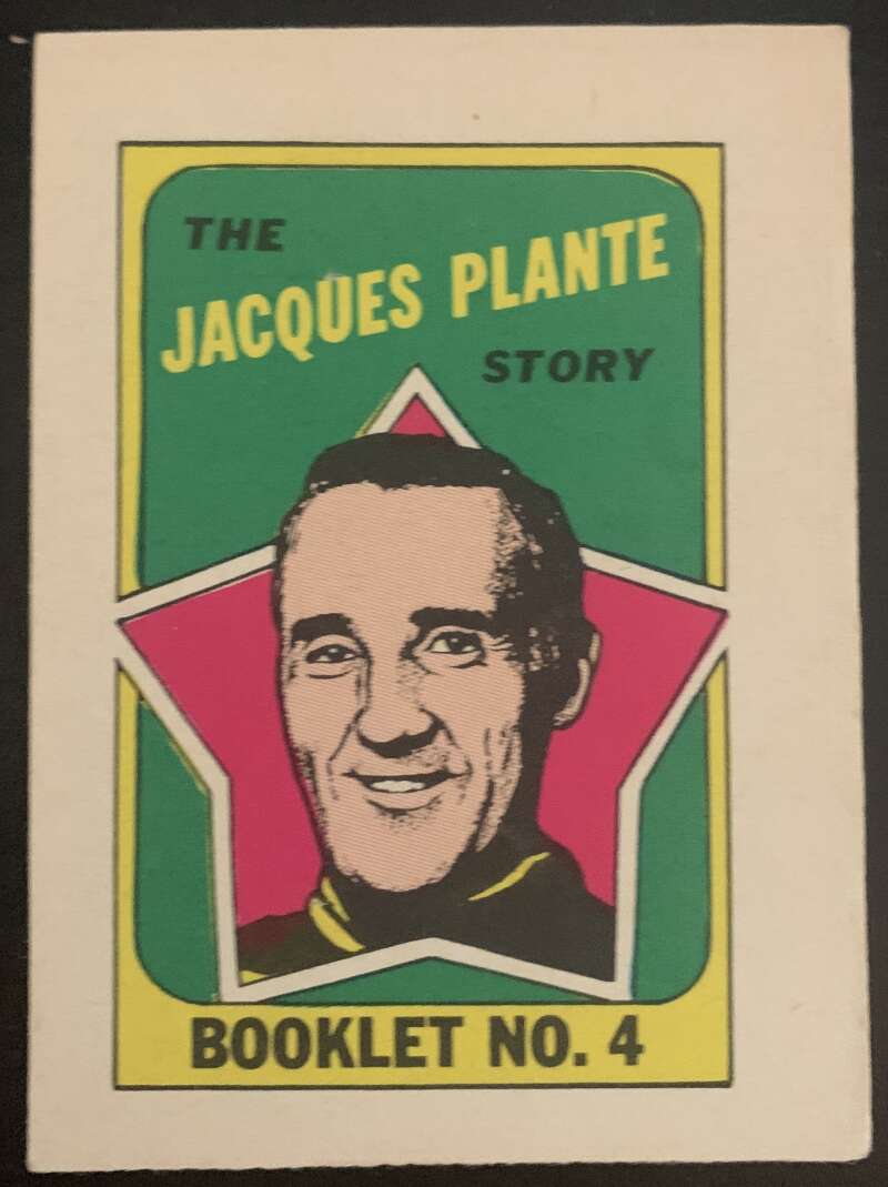 1971-72 O-Pee-Chee Booklets #4 Jacques Plante  Toronto Maple Leafs  V7404