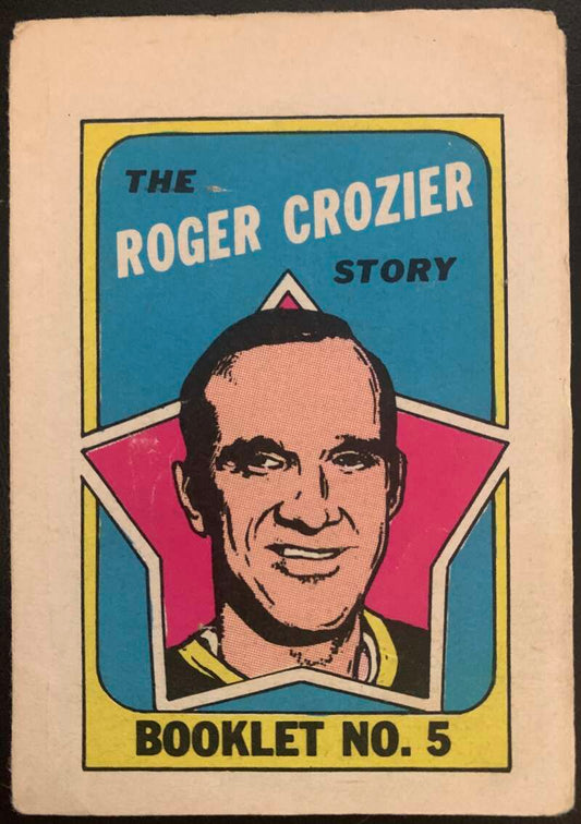 1971-72 O-Pee-Chee Booklets #5 Roger Crozier  Buffalo Sabres  V7407